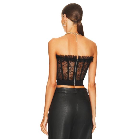 NBD Maren Corset Top in Black Strapless - Picture 3 of 4